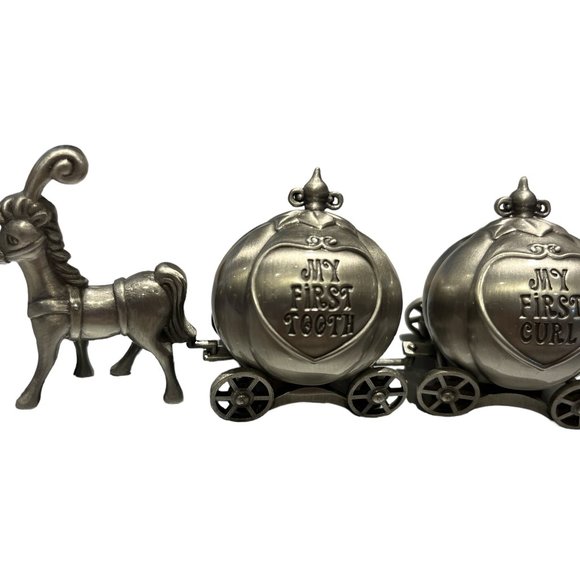 BABY GIFT Keepsake Boxes Tooth Fairy Lock of Hair Pumpkin Carriage Locket - Picture 4 of 13